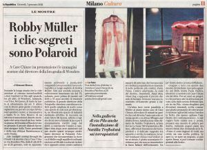 Read article here: ↗ (link: https://www.repubblica.it/dossier/cultura/arte-mostre-e-fotografia/2021/01/11/news/robby_mu_ller_i_clic_segreti_sono_polaroid-281975320/ text: Robby Müller, i clic segreti sono polaroid target: _blank) La Republicca, January 2021